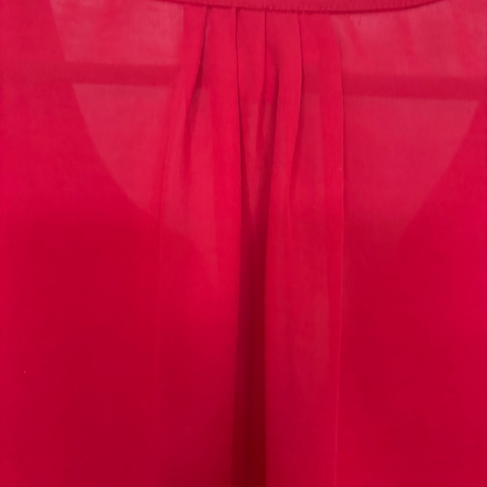 Liz Claiborne Scarlet V-Neck Sheer Blouse - Picture 5 of 9